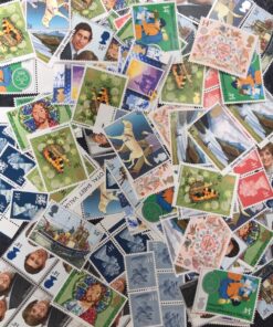 100 x 14p mixed postage stamps