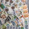 100 x 17p mixed postage stamps