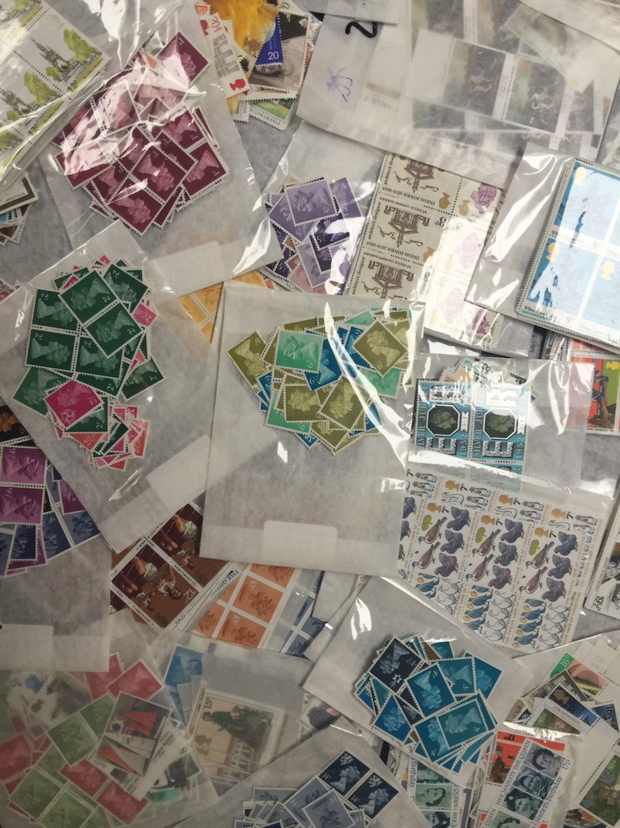 small value stamp packs of 100 stamps