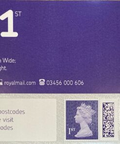 50 x 1st class self adhesive Purple stamps with QR code
