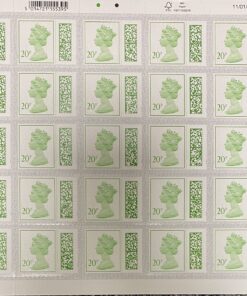 25 x 20p Self Adhesive Stamps, QR barcoded *A make up value*