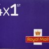 4 x 1st class Purple QR coded self adhesive stamps in booklet