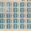 50 x 1st large letter Turquoise self adhesive stamps with QR code and on business sheet format