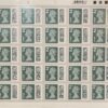 2nd large Pine Green GR bardoded postage stamps
