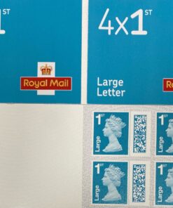 4 x 1st large letter stamps QR barcoded booklets