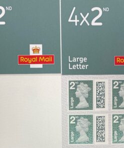 4 x 2nd large letter stamps QR barcoded booklets