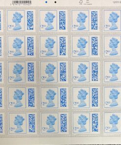 £2 qr barcoded self adhesive postage stamps