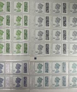 5p to 50p barcoded self adhesive postage stamps