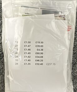 1.35 - 1.50 x mixed gummed picture stamps