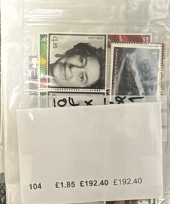 104 x £1.85 mixed gummed picture stamps