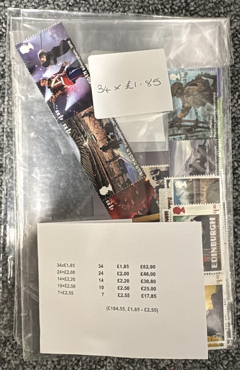£1.85-£2.55 gummed picture stamps